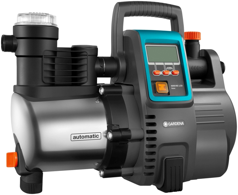 Gartenpumpe mit digitalem Display und Tragegriff, automatische Wasserpumpe