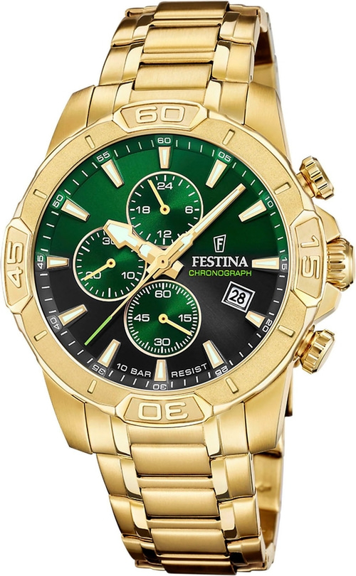 FESTINA Herren Armbanduhr Timeless Chronograph F20705/6 Quarzuhr Datum 45mm