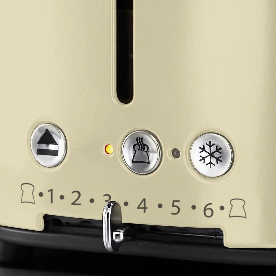 RUSSELL HOBBS Toaster Retro Vintage Cream 21682-56 Auftaufunktion 1300W 6 Stufen