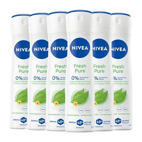 NIVEA Deodorant Fresh Pure Deo Spray 6 x 150ml