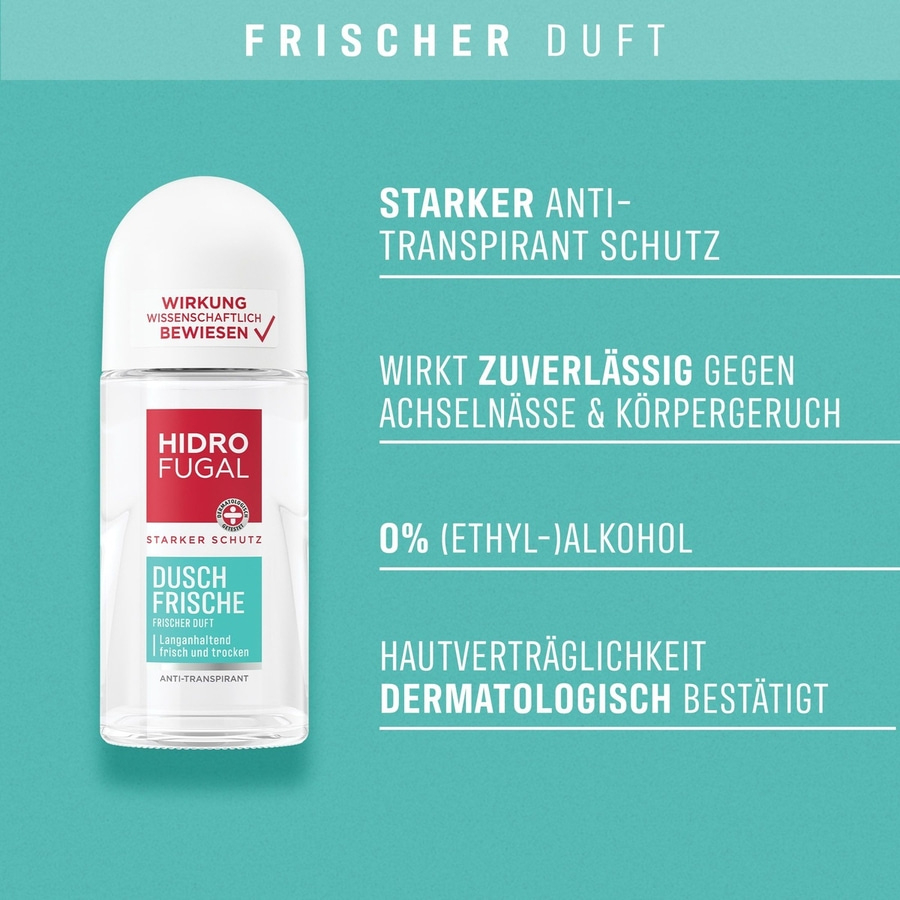 HIDROFUGAL Deo Dusch Frische Roll-On, 4 x 50ml