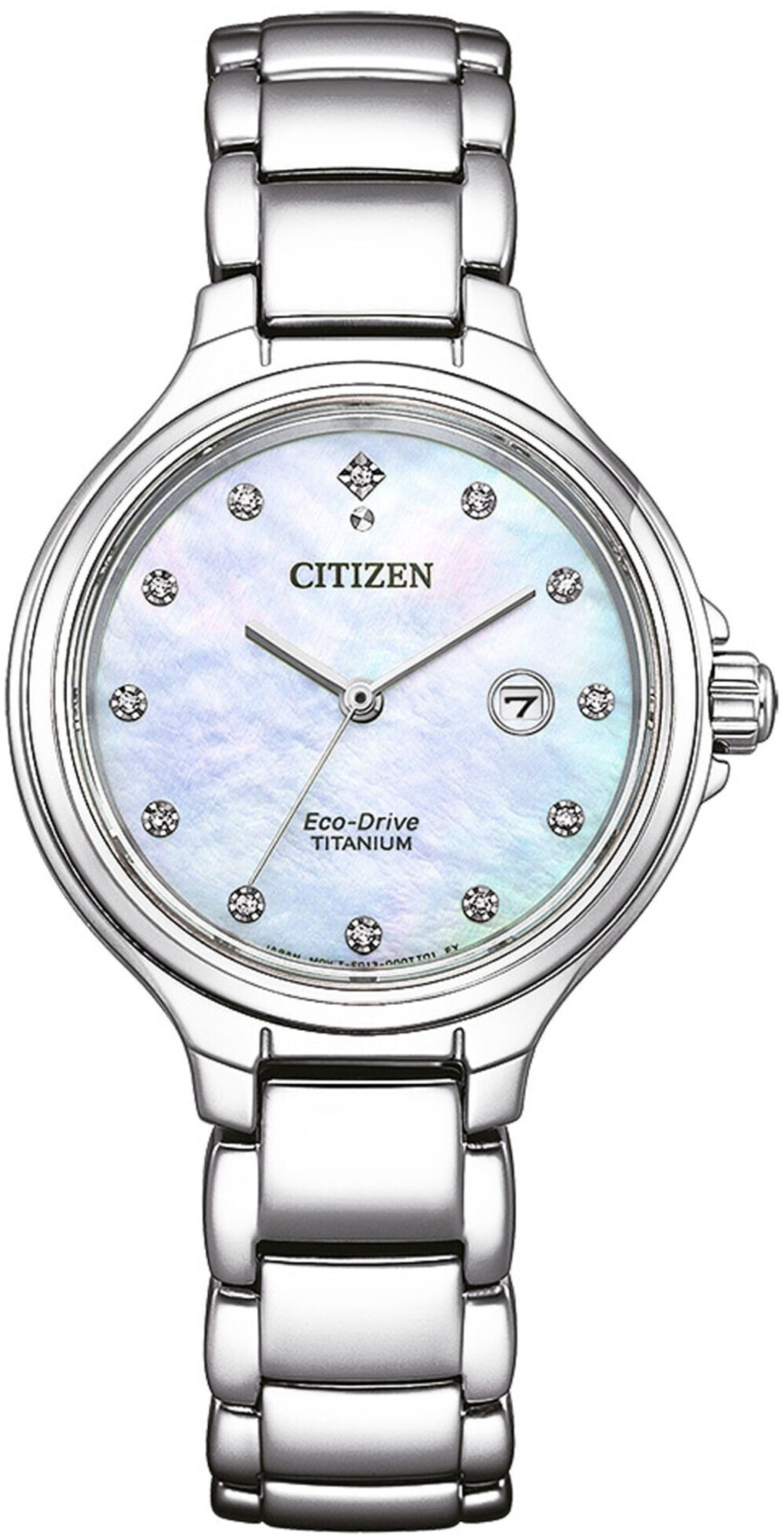 CITIZEN Damen Armbanduhr EW2680-84D Eco-Drive 31 mm Titan Silber Perlmutt B-WARE