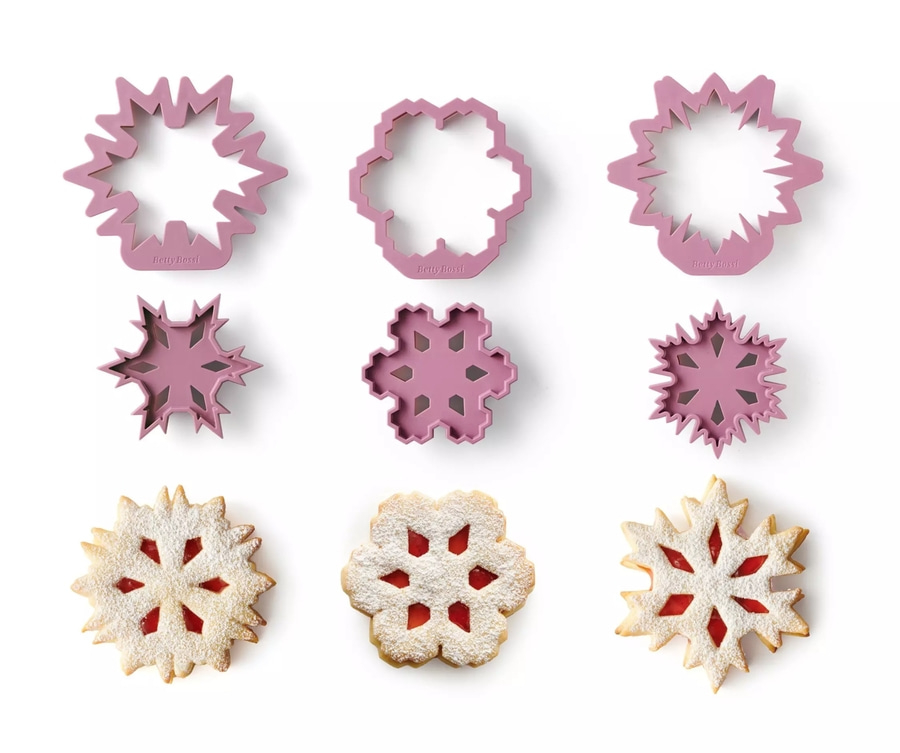 Betty Bossi Spitzbuben-Ausstecher Schneestern 10 cm 3er-Set Marmeladen Plätzchen