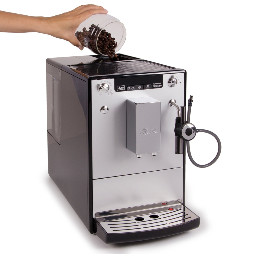 MELITTA Kaffeevollautomat Solo & Perfect Milk E 957-203 Silber kompakt