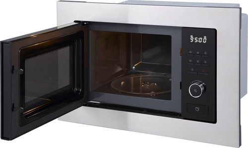 HANSEATIC Einbau Mikrowelle 20 Liter 1000W Grill 7 Programme Edelstahl B-Ware