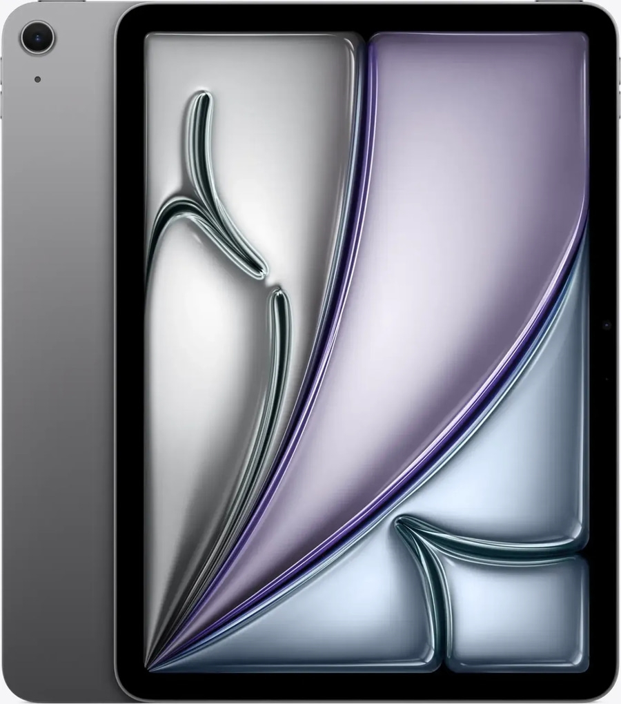 Graues Tablet mit schwarzem Rahmen und Kamera, modernes Design, Technologie.