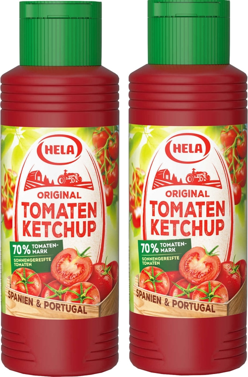 2 x Hela Ketchup Original Tomaten Ketchup 300 ml Flasche Tomatenketchup