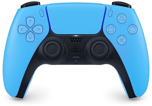 Blauer Playstation 5 Controller. DualSense-Design. Videospiel-Zubehör.