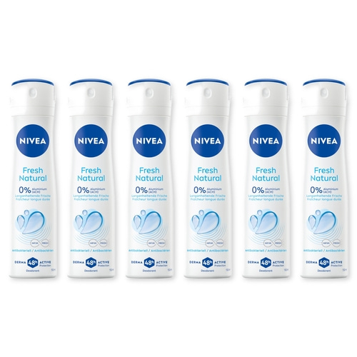NIVEA Deodorant Fresh Natural Deo Spray 6 x 150ml