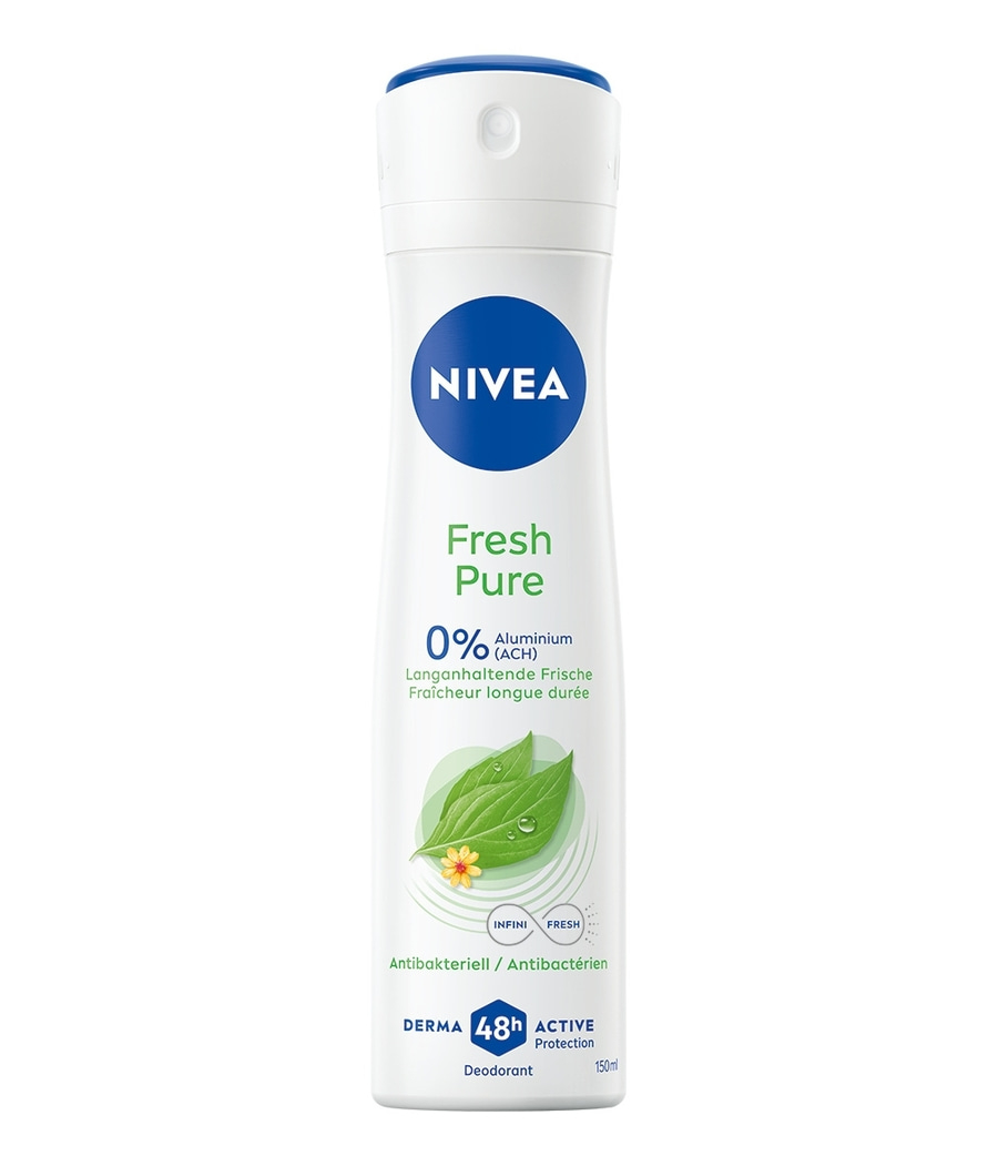 NIVEA Deodorant Fresh Pure Deo Spray, 6 x 150ml