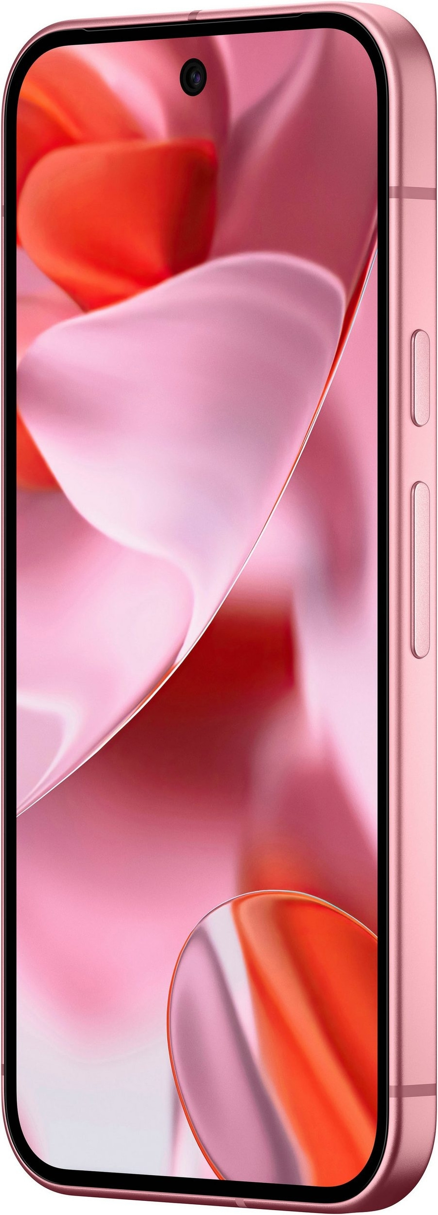 Rosa Handy mit bunten Hintergrund und Kamera.