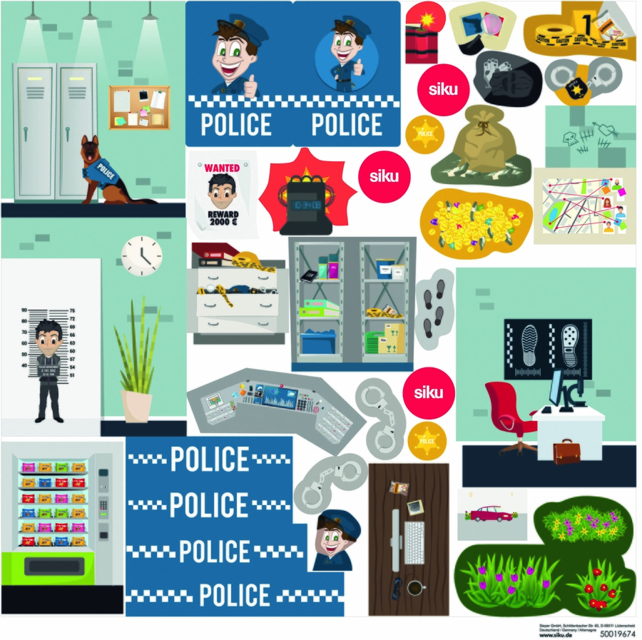 SIKU Polizeistation 5510 Modulares Stecksystem Modellauto Spielzeugauto