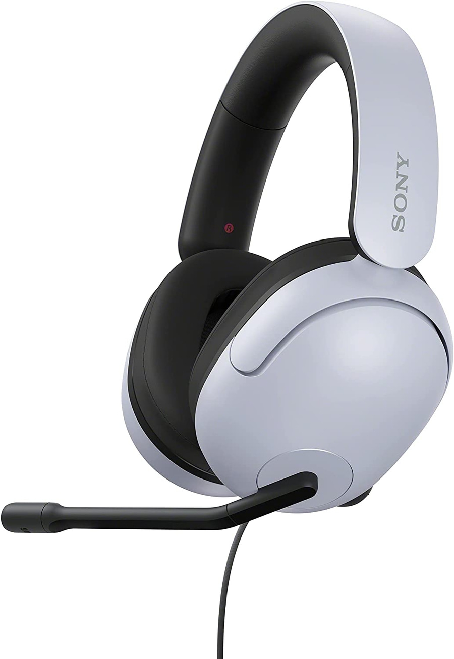 Weißes Gaming-Headset mit Mikrofon, Marke Sony, für Konsolen