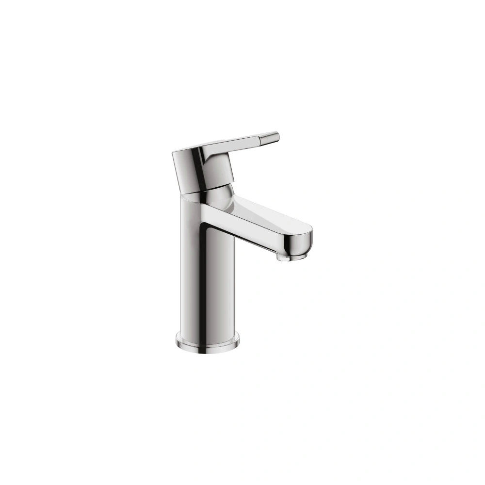 Chrom-Wasserhahn, modernes Design, Badezimmerarmatur, glänzende Oberfläche, Einhebelmischer