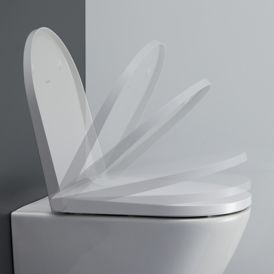DURAVIT D-Neo WC Set Rimless WC-Sitz Toilettensitz randlos Absenkautomatik weiß