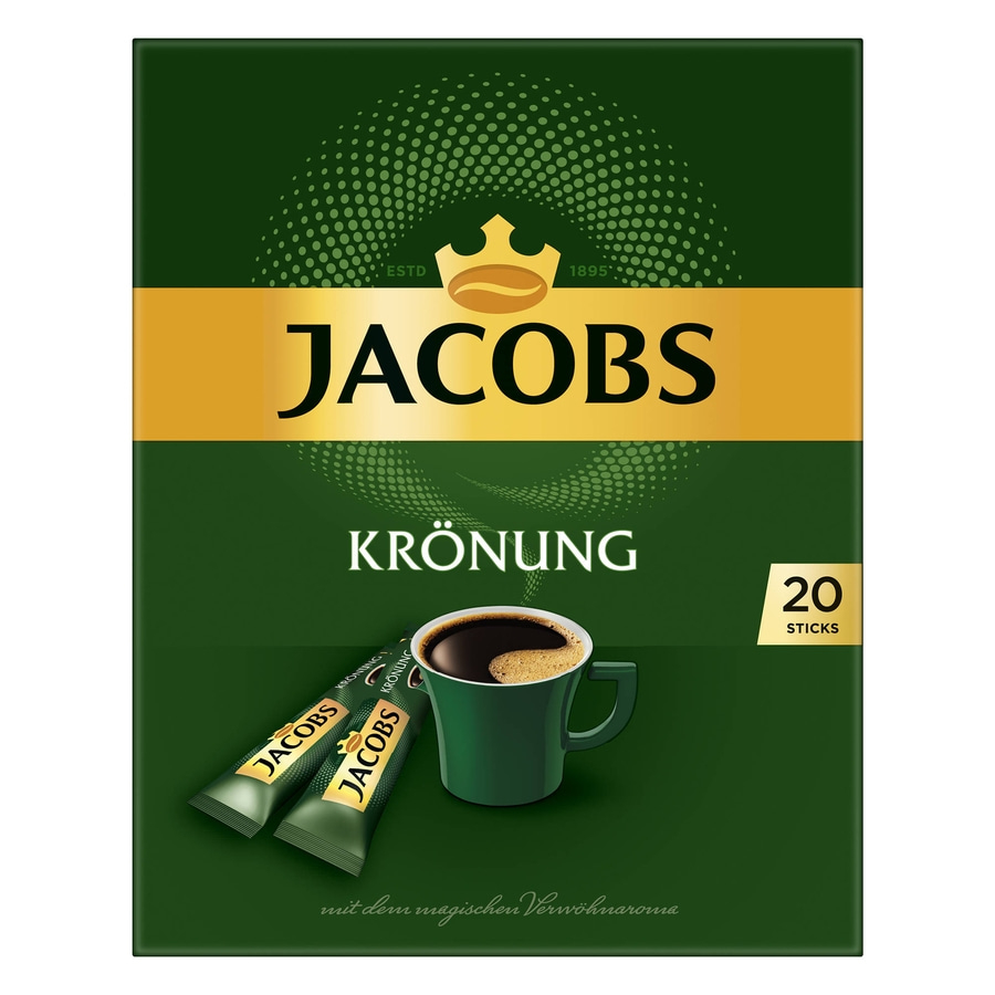 JACOBS Löskaffee Krönung 16x20 Sticks Kaffee löslich Instantkaffee 320 Getränke