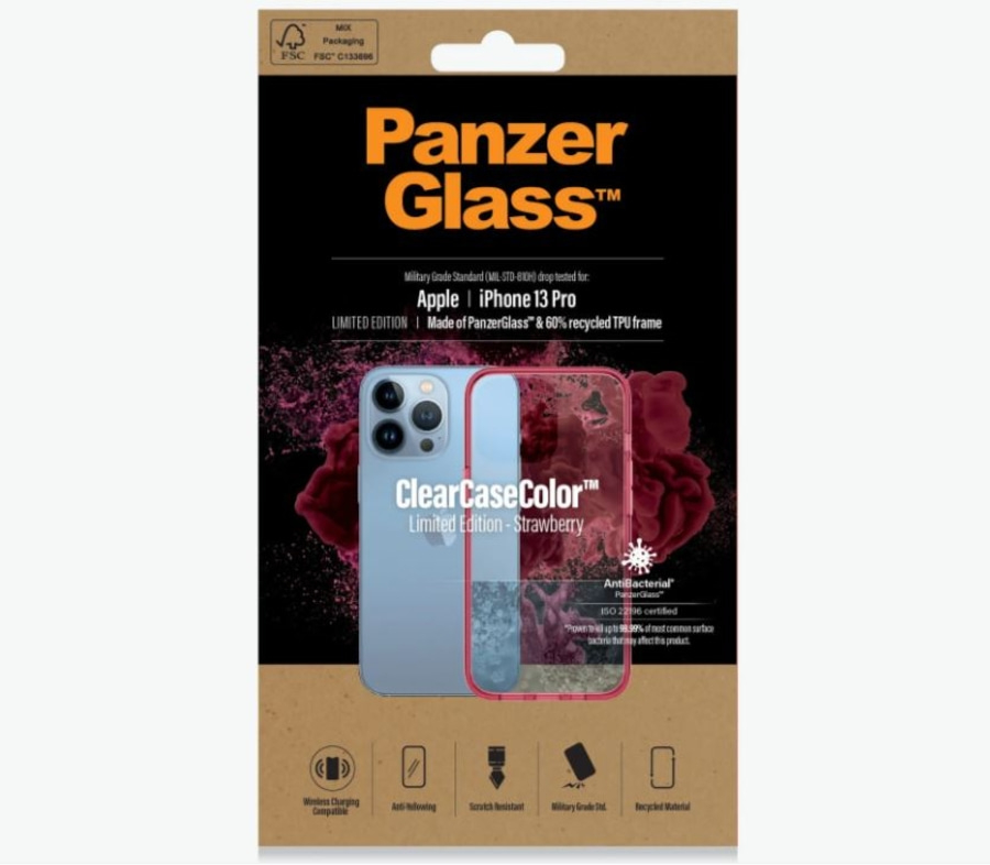 PanzerGlass™ ClearCaseColor™ Apple iPhone 13 Pro Schutzhülle rot Limited Edition