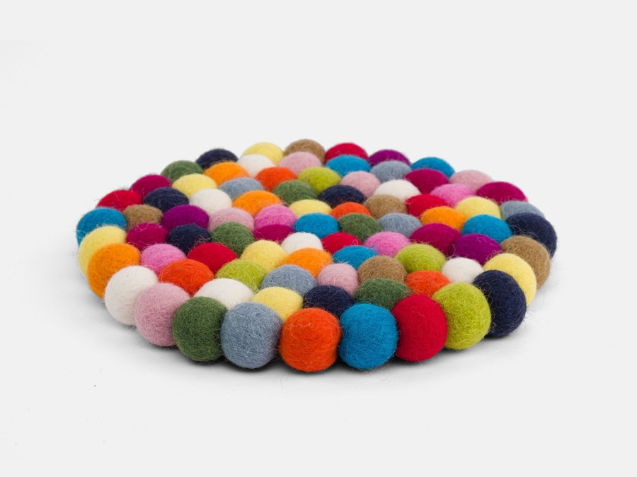 2 x MYFELT Topfuntersetzer Lotte CS939563 reine Schurwolle mehrfarbig 20cm NEU