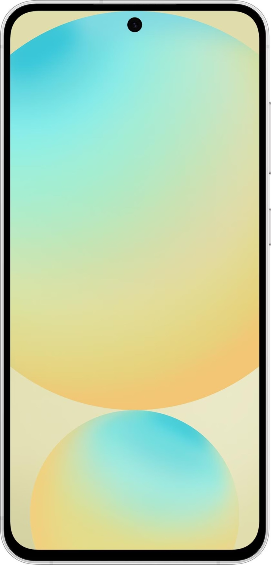 Smartphone mit Farbverlauf-Hintergrund und Lochkamera-Design, modernes Gerät