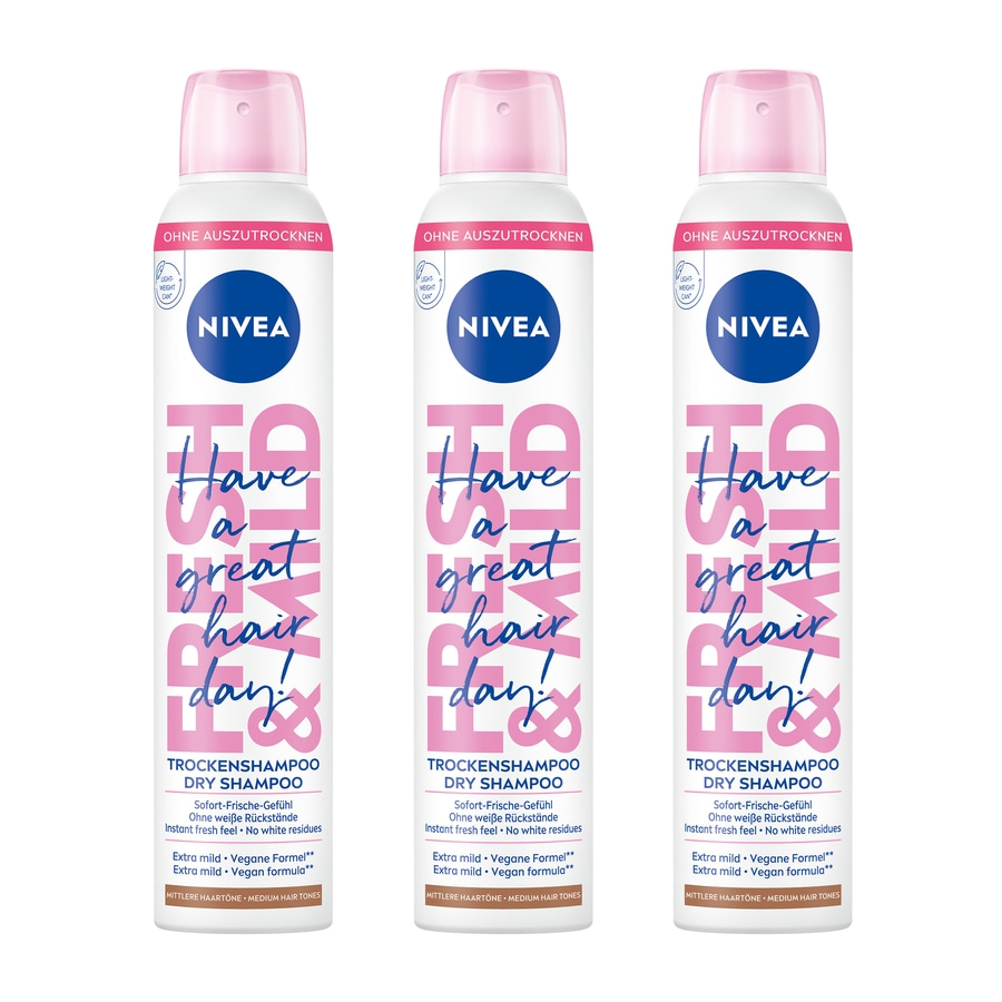 Nivea Trockenshampoo mit der Aufschrift 'Have a great hair day!'