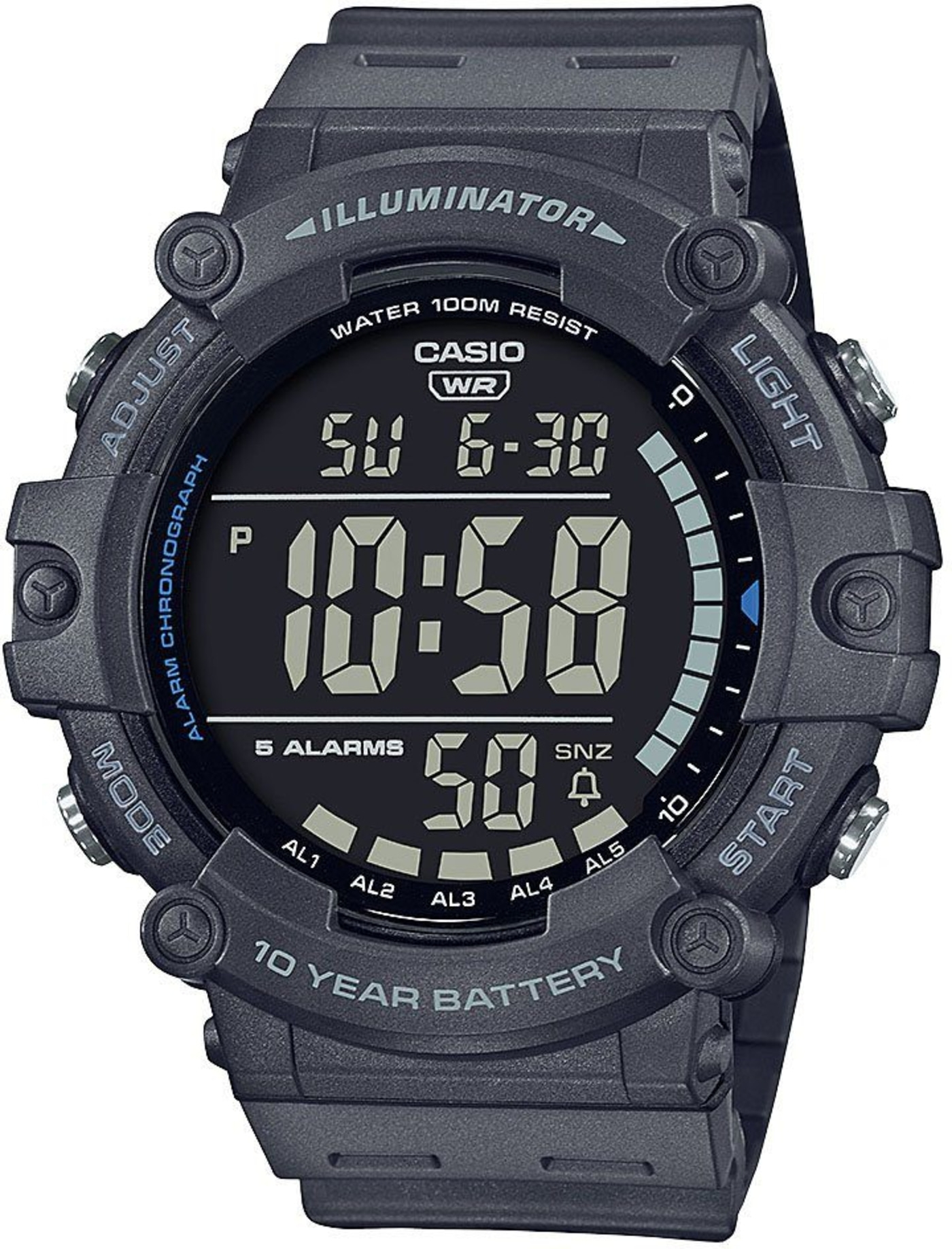 Casio Herrenarmbanduhr Chronograph AE-1500WH-8BVEF 51mm B-WARE