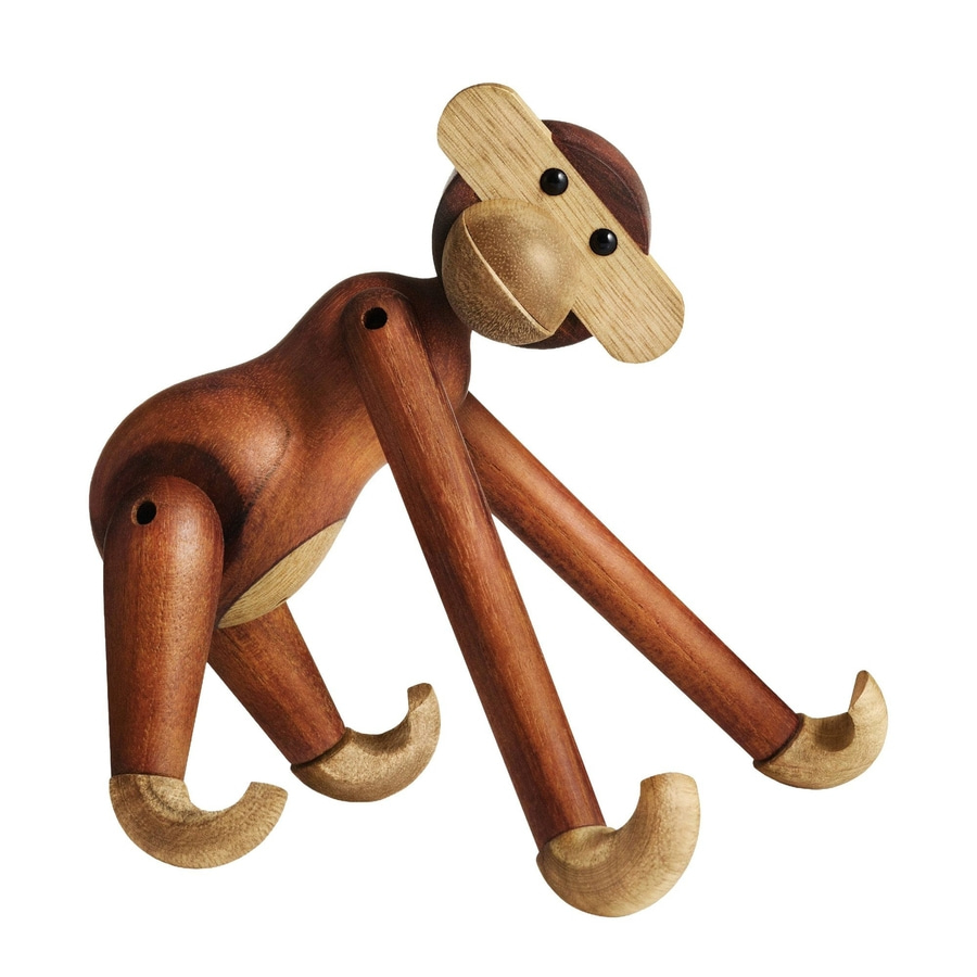 KAY BOJESEN DENMARK Dekofigur 39250 Holz-Affe klein Teak/Limba Holz NEU