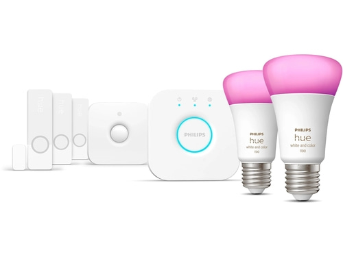 PHILIPS Hue Secure Starter-Set E27 Lampe A60 2er-Pack mit Kontaktsensor weiß NEU