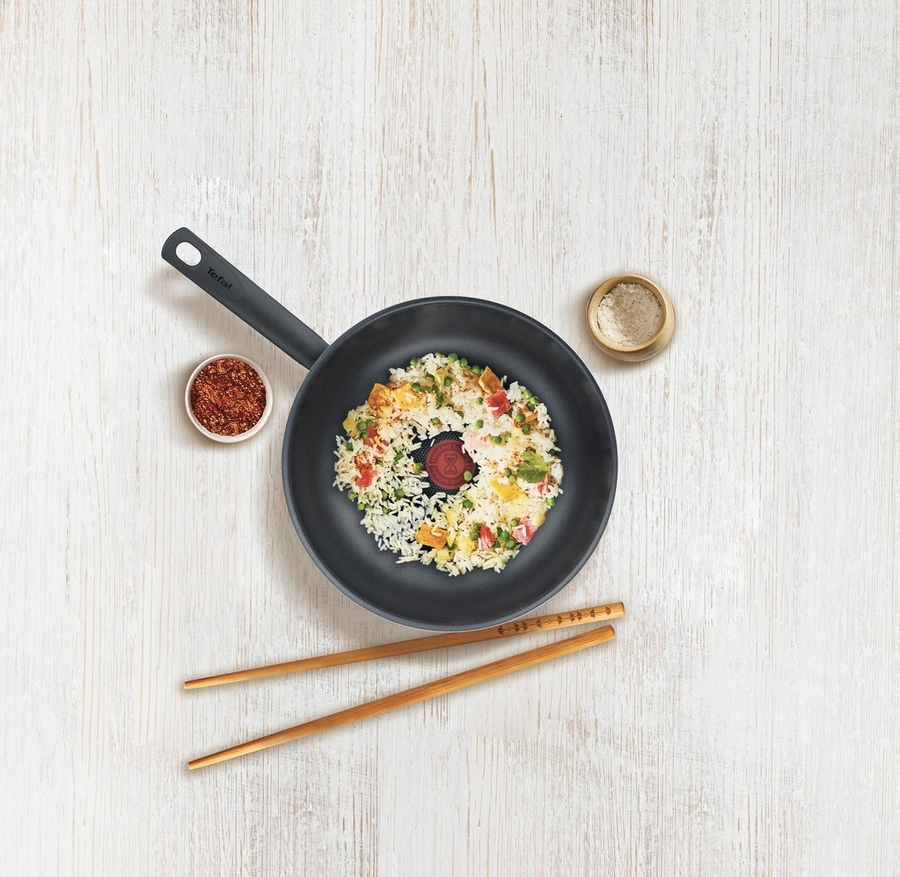 TEFAL Wokpfanne Ø 28 cm Pfanne Wok Universalpfanne Antihaft Thermo Spot
