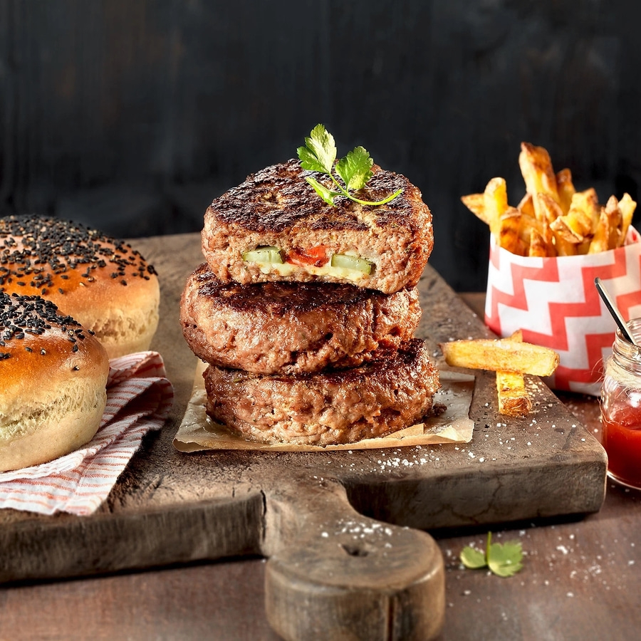 BETTY BOSSI Burgerpresse Kunststoff Barbecue Spülmaschinengeeignet Schwarz NEU