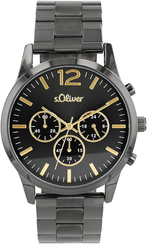 S.OLIVER Herren Armbanduhr 2038384 Quarz Chronograph Stoppfunktion 42mm S.OLIVER Herren Armbanduhr 2038384 Quarz Chronograph Stoppfunktion 42mm