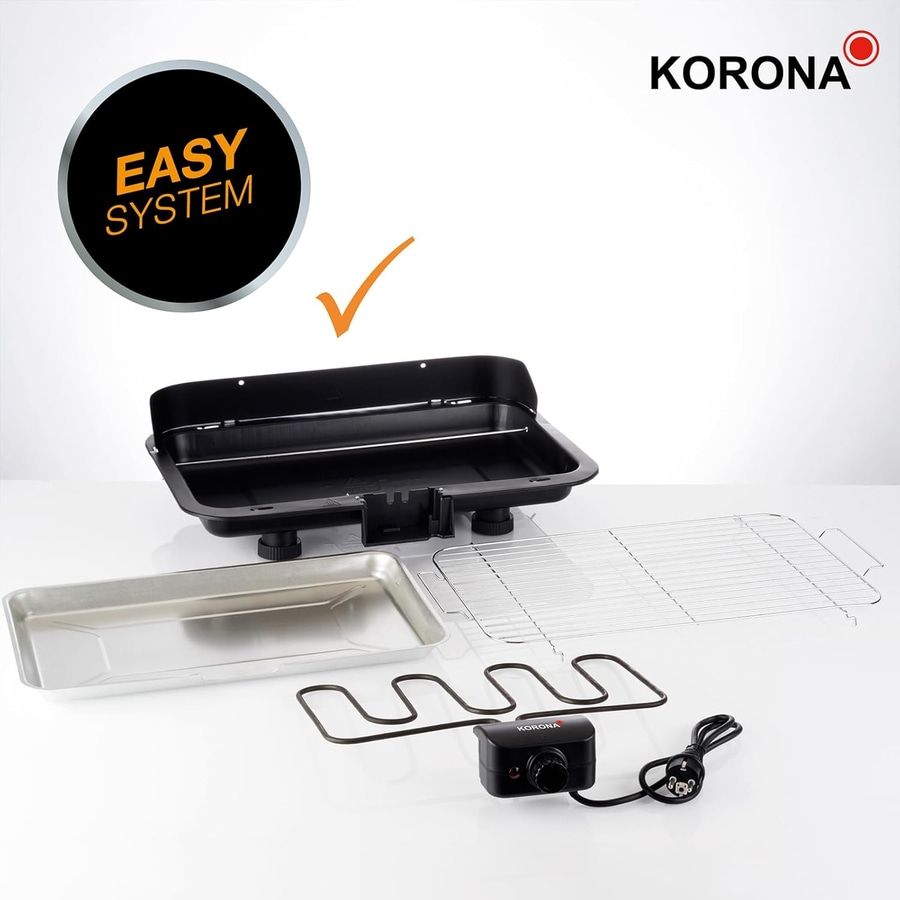 KORONA Elektrogrill 46117 Elektrischer Barbecue Tischgrill stufenlos 2200W NEU