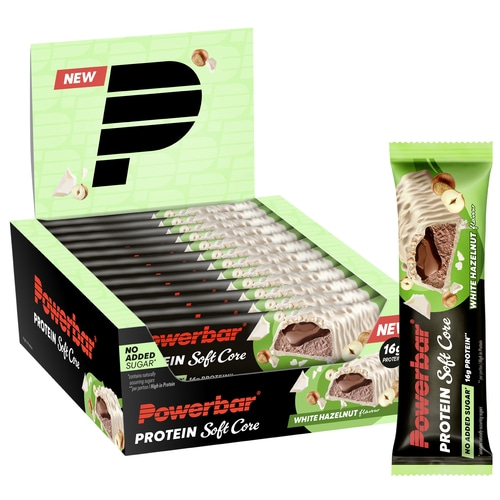 POWERBAR Soft Core White Hazelnut 12x48g High Protein Low Sugar Riegel