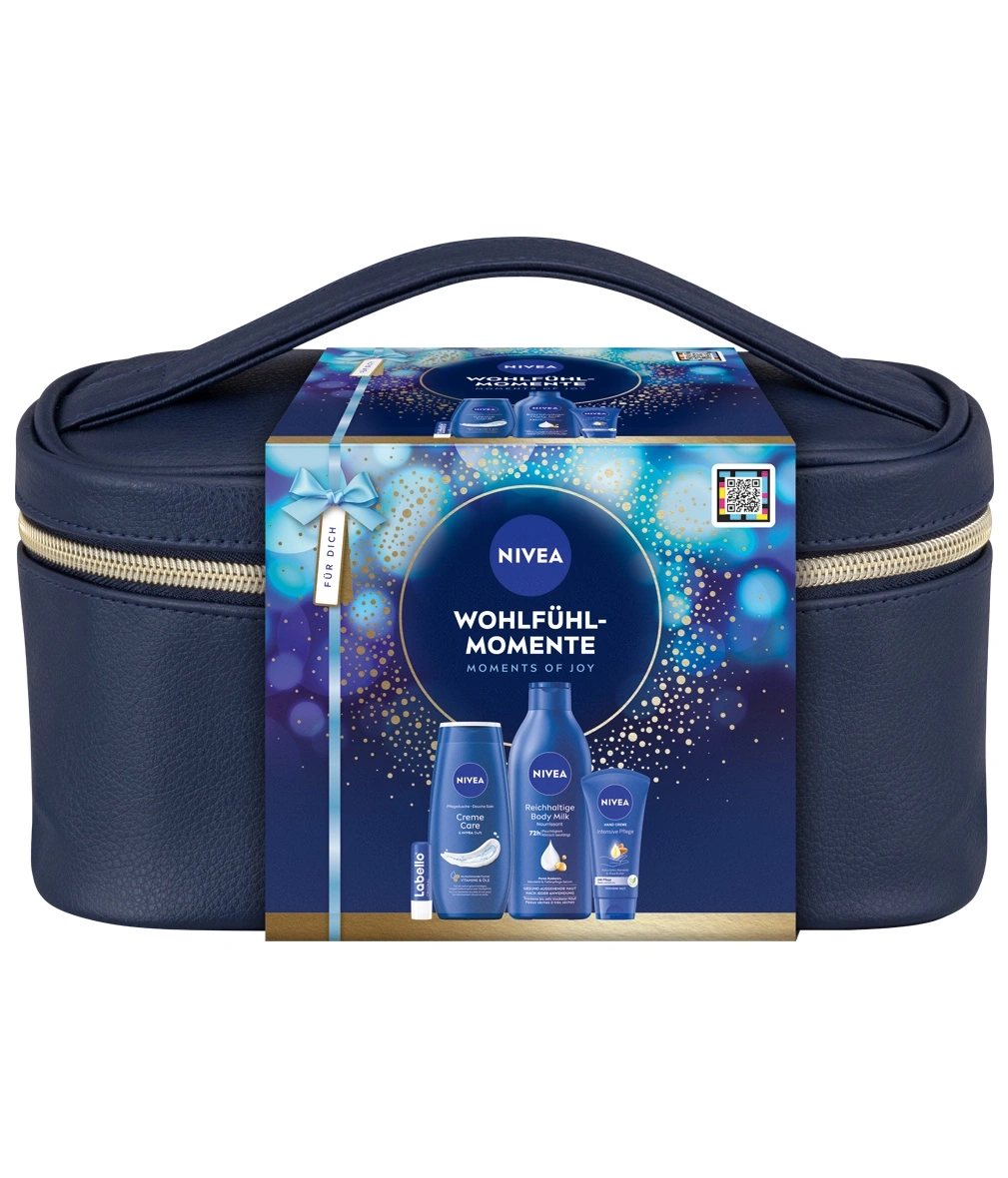 NIVEA Wohlfühl-Momente Kosmetiktasche mit Duschgel, Body Milk und Handcreme