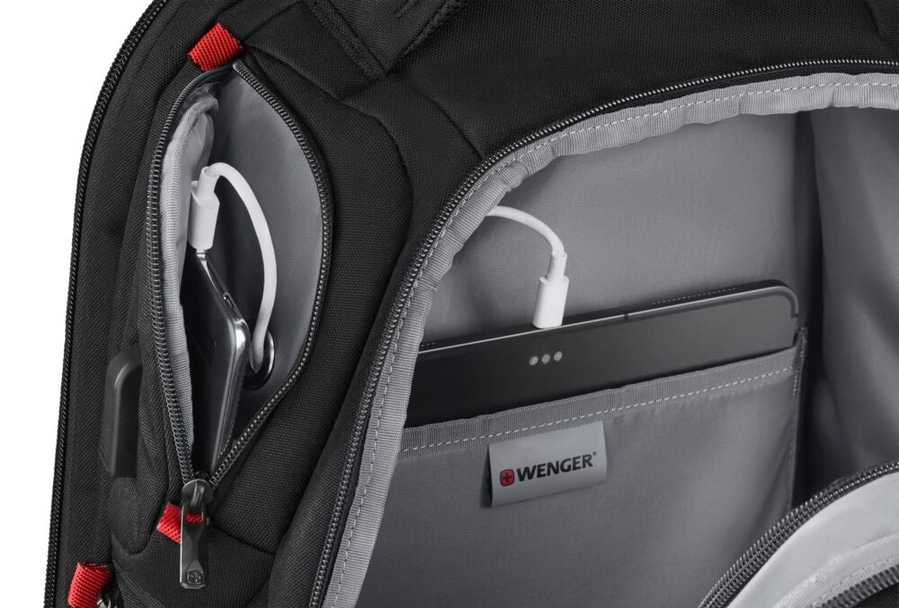 WENGER Gaming-Laptop-Rucksack PlayerOne 17,3" Laptop USB Tablet-Fach 29L Schwarz
