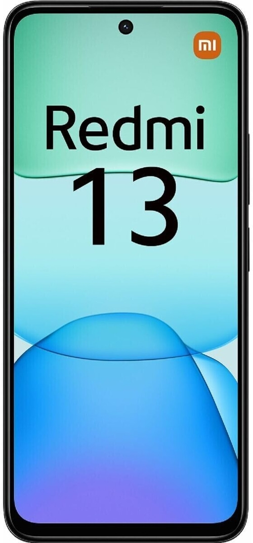 XIAOMI Redmi 13 6+ Smartphone 108 MP Kamera 6 GB RAM 128 GB Schwarz B-WARE Redmi 13 Smartphone mit blauem Hintergrund und Xiaomi-Logo