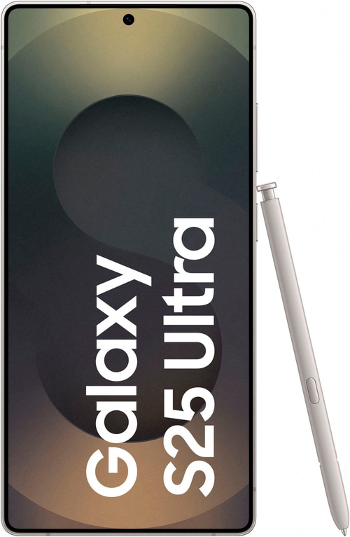 Samsung Galaxy S25 Ultra Smartphone mit Stift, Nahaufnahme, weißer Hintergrund