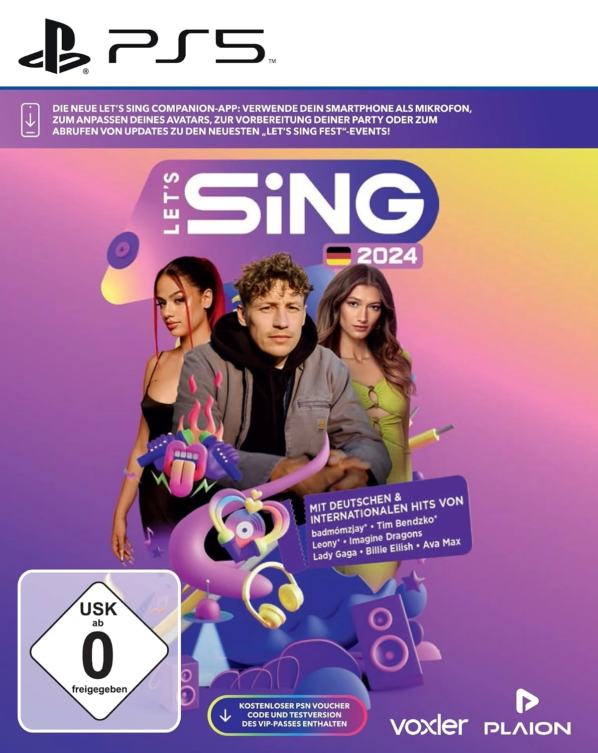 Let's Sing 2024 PS5 Spiel mit Sängern und Musikern, USK ab 0.