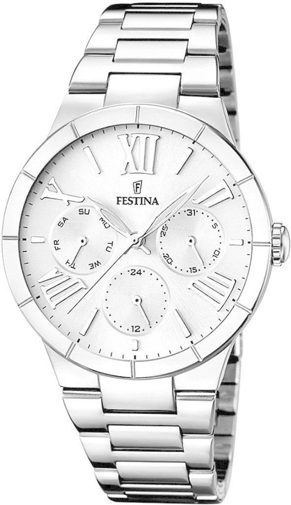FESTINA F16716/1 Damenarmbanduhr Quarz Edelstahl 37 mm Silberfarben
