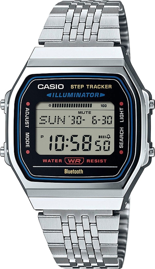 CASIO Smartwatch ABL-100WE-1AEF 42/38mm Bluetooth Edelstahl B-WARE Casio Uhr mit Schrittzähler, Beleuchtung, Wasserfestigkeit und Bluetooth-Funktion.