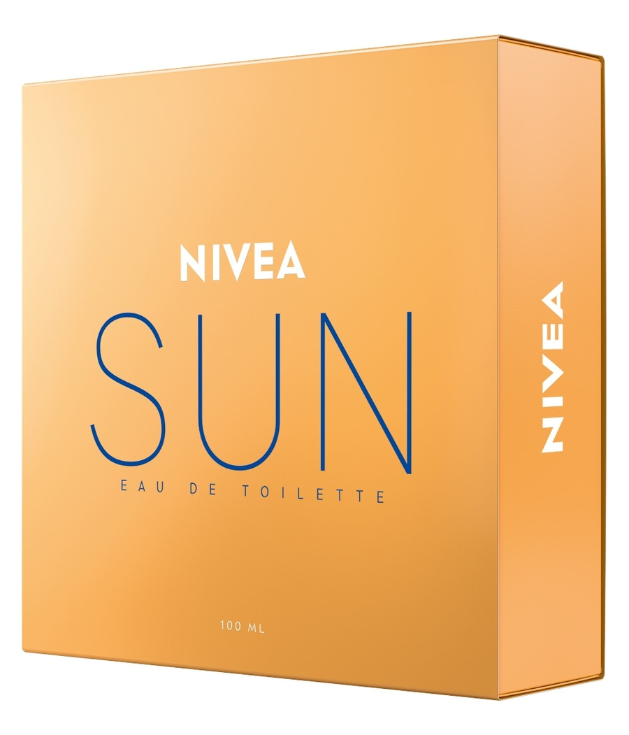 Nivea Sun Eau de Toilette, 100 ml, orangefarbene Verpackung, Produktbild