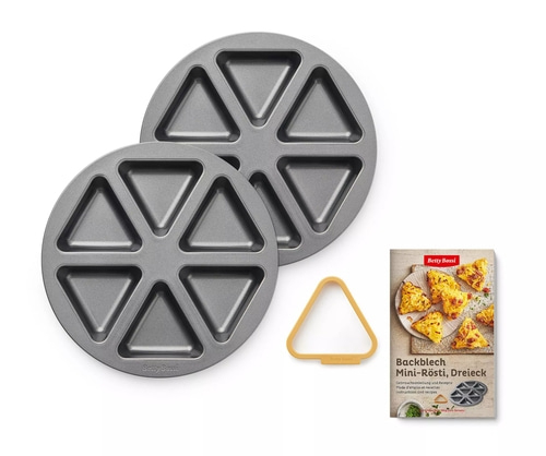 Backblech Mini Rösti knusprig handlich einfach schweizerisch beschichtet Dreieck