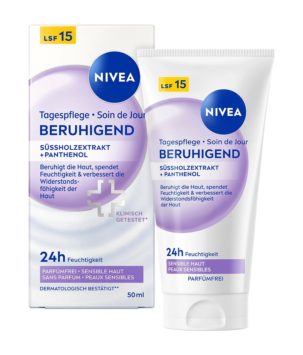 NIVEA Tagespflege Beruhigend mit LSF 15, 50 ml