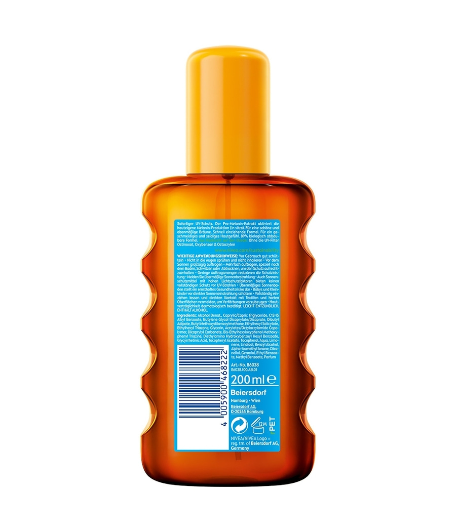 NIVEA SUN Sonnenöl Schutz & Bräune Öl-Spray LSF 30 sofortiger UV-Schutz 200ml