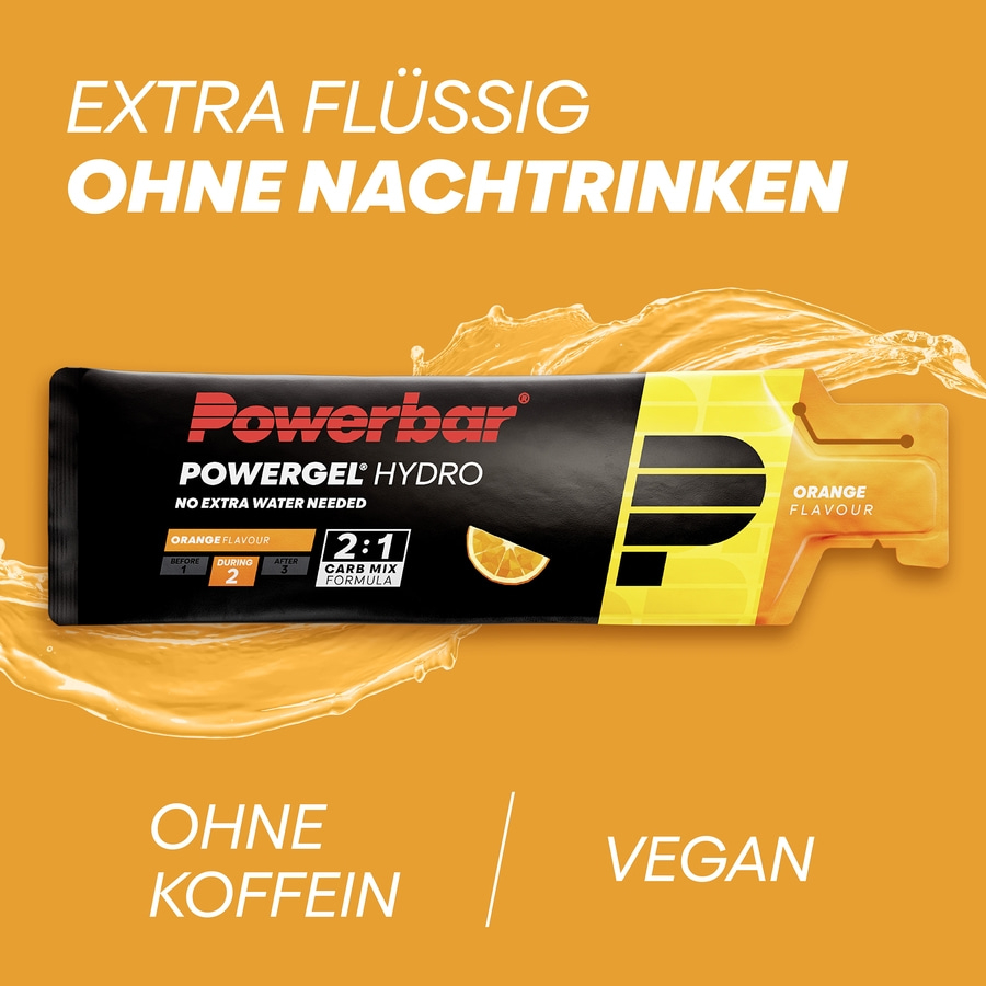 Powerbar Powergel Hydro Orange Geschmack ohne Koffein vegan
