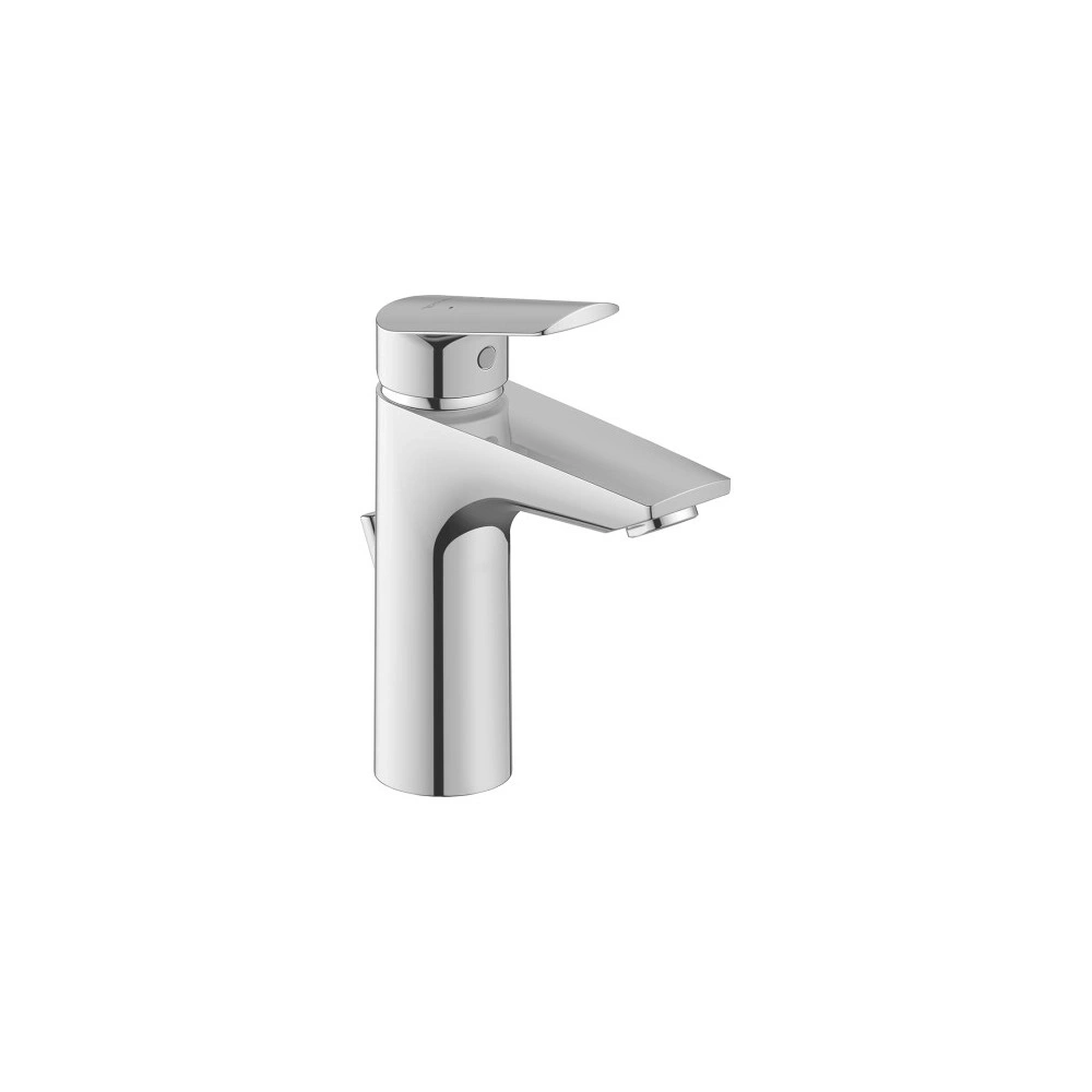 Chrom-Wasserhahn, modernes Design, Badezimmerarmatur, glänzend, sauber, elegant, Wasserhahn, isoliert