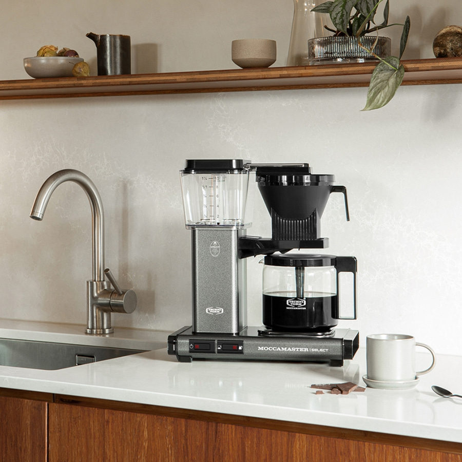 MOCCAMASTER Filterkaffeemaschine KBG Select Stone Grey 1,25L steingrau NEU
