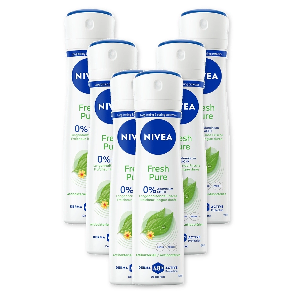 NIVEA Deodorant Fresh Pure Deo Spray 6 x 150ml