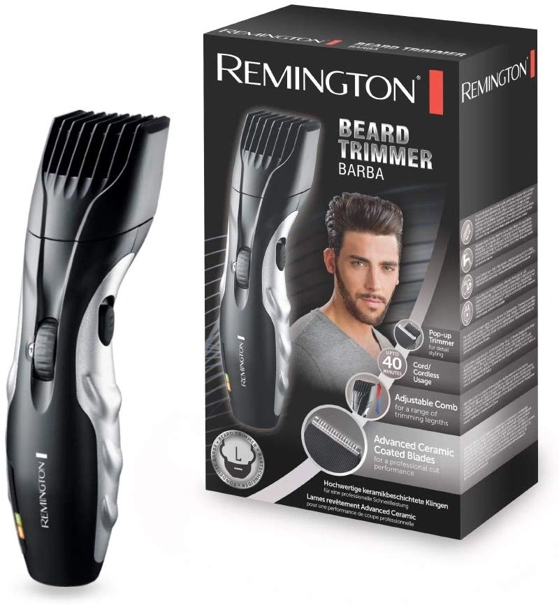 Remington Bartschneider mit Funktionen wie Pop-up-Trimmer und verstellbarem Kamm.