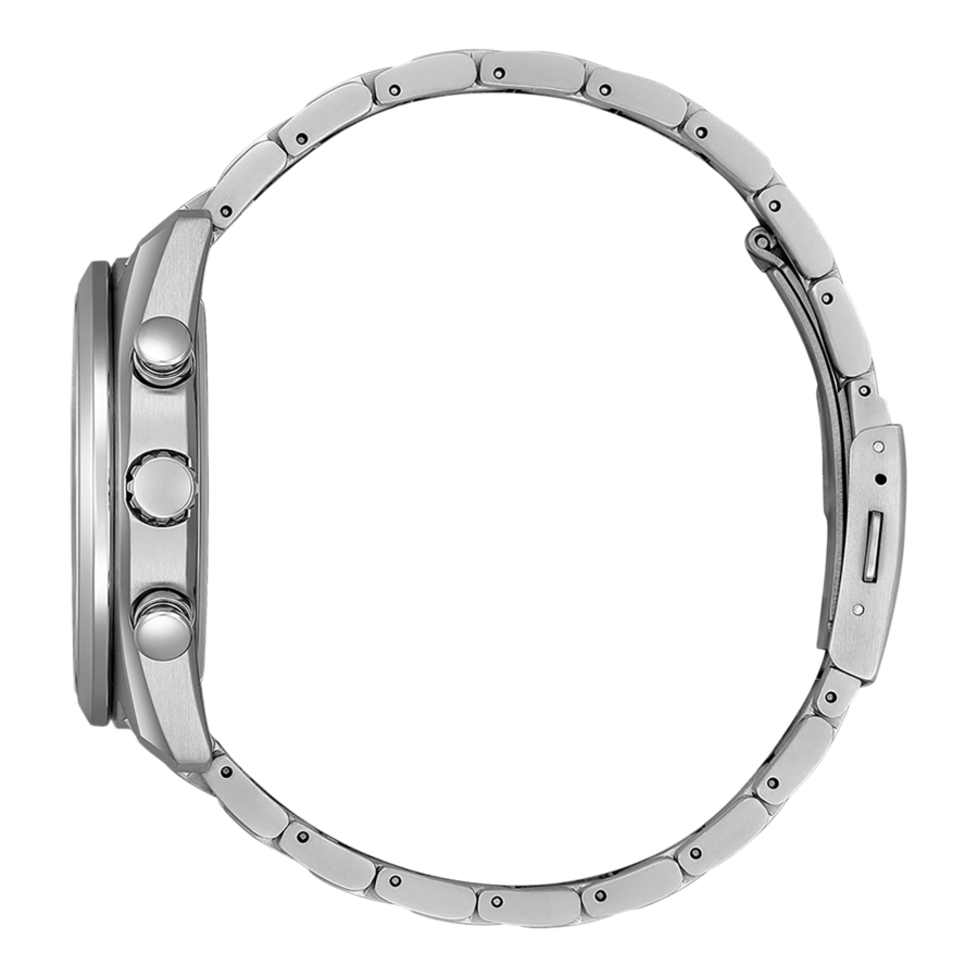 CITIZEN Herren Armbanduhr BY1010-81L Mondphasenwerk Solar Funkuhr 43 mm B-Ware