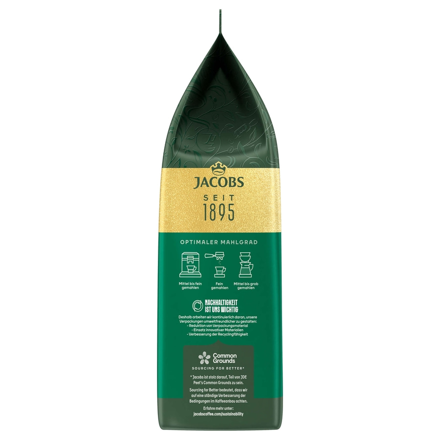JACOBS Kaffeebohnen Krönung Crema 4 x 1 kg ganze Kaffee Bohnen geröstet Röstung